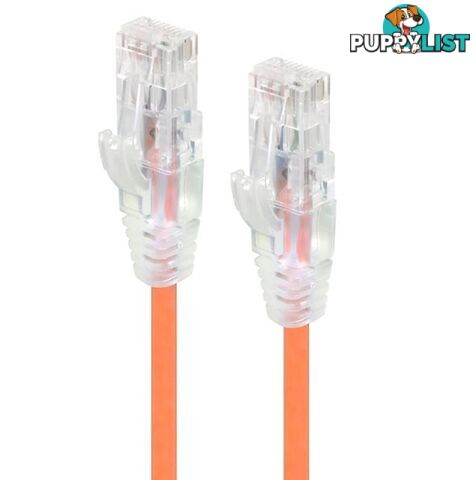 Alogic C6S-02ORN 2m Orange Ultra Slim Cat6 Network Cable UTP 28AWG - Alogic - 9350784011497 - C6S-02ORN