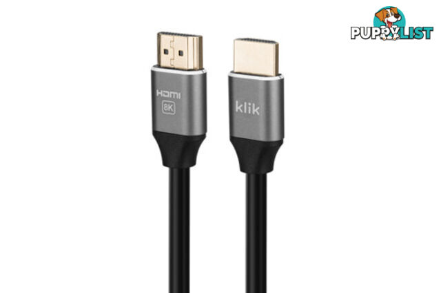 Klik KHM8K01-B 1m Ultra High Speed HDMI Cable with Ethernet 8K @120hz - Comsol - 9332902020239 - KHM8K01-B