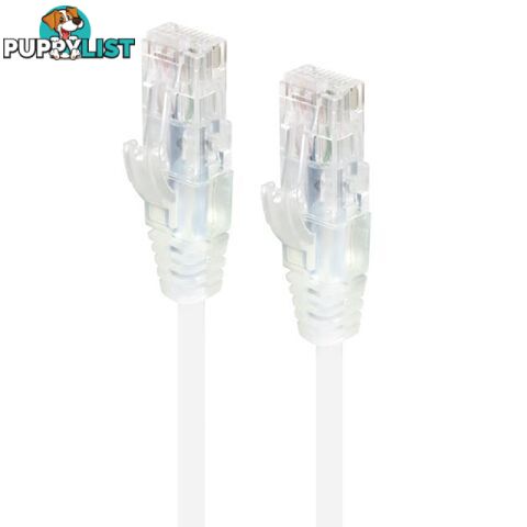 Alogic C6S-01WHT 1m White Ultra Slim Cat6 Network Cable UTP 28AWG - Alogic - 9350784011336 - C6S-01WHT