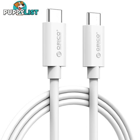 Orico CTC100M-20-WH 10Gbps USB-C to USB-C Cable 2M Quick Charge 100W (20W 5A), 4K@60Hz - Orico - 6936761830515 - CTC100M-20-WH