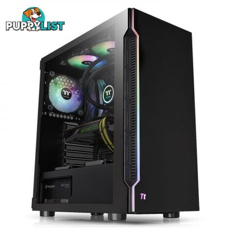 Thermaltake CA-1M3-00M1WN-00 H200 TG RGB Mid-Tower Black Case - Thermaltake - 841163071533 - CA-1M3-00M1WN-00