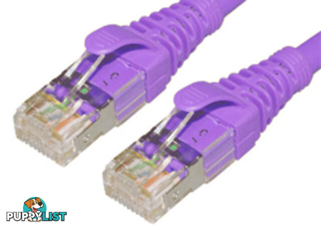 Comsol STP-1.5-C6A-PUR 1.5M 10GbE Cat 6A S/FTP Shielded Patch Cable - Purple - Comsol - STP-1.5-C6A-PUR