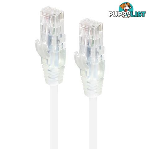 Alogic C6S-03WHT 3m White Ultra Slim Cat6 Network Cable UTP 28AWG - Alogic - 9350784011367 - C6S-03WHT