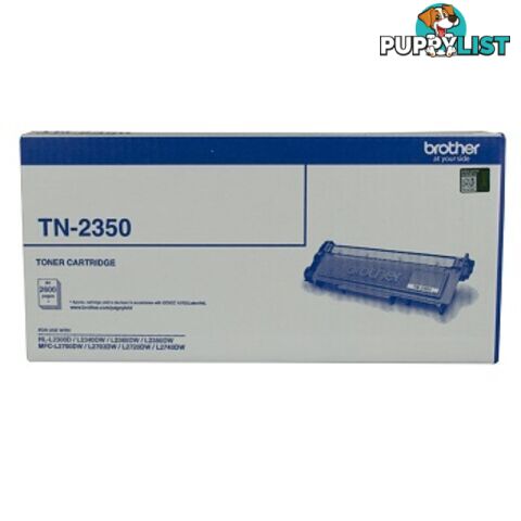 Brother TN-2350 Black Toner Cartridge (2,600 Pages) - Brother - 4977766738101 - TN-2350