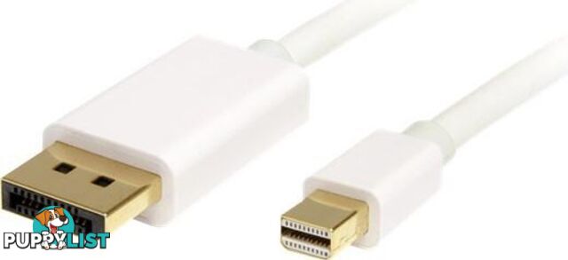 StarTech MDP2DPMM2MW 2m Mini DisplayPort to DisplayPort Cable - StarTech - 065030846141 - MDP2DPMM2MW