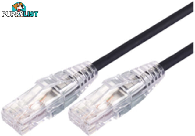 Comsol UTP-03-C6A-UT-BLK 3m RJ45 Cat 6A Ultra Thin Patch Cable - Black - Comsol - 9332902018434 - UTP-03-C6A-UT-BLK