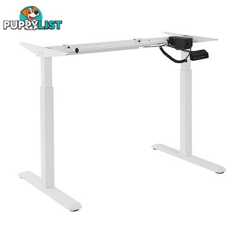 Brateck S03-22D 2-Stage Single Motor Electric Sit-Stand Desk Frame with button Control Panel-White - Brateck - 6956745160100 - S03-22D