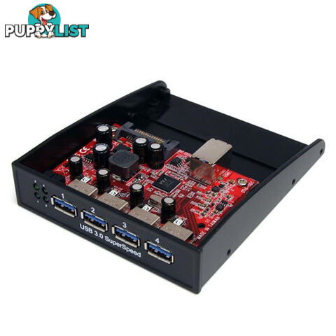 Startech 35BAYUSB3S4 USB3.0 Front Panel 4 Port Hub - StarTech - 065030846004 - 35BAYUSB3S4