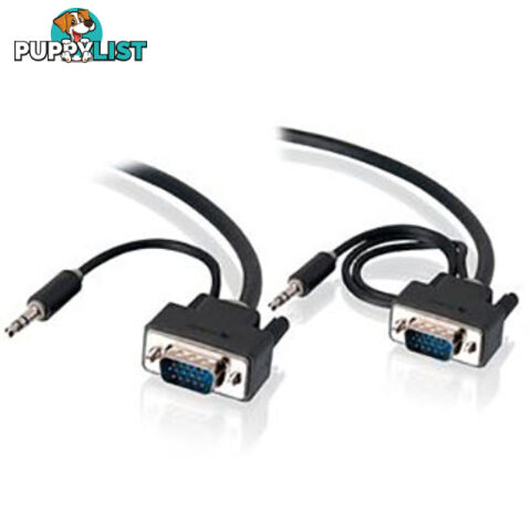 Alogic 3 Meter VGA + 3.5mm Stereo Audio M/M Monitor Cable VGA-MM-03-APS - Alogic - 9319866027603 - VGA-MM-03-APS