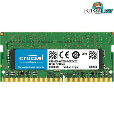 CRUCIAL 4GB DDR4 Notebook Memory 2666MHz (SoDIMM) CT4G4SFS8266 - Crucial - 0649528787286 - CT4G4SFS8266