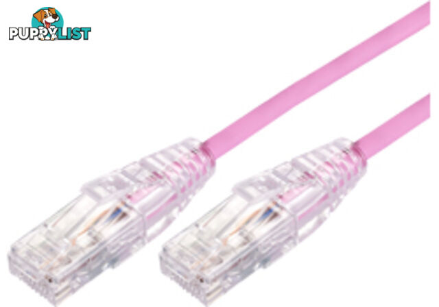 Comsol UTP-.3-C6A-UT-PNK 30cm RJ45 Cat 6A Ultra Thin Patch Cable - Pink - Comsol - 9332902017987 - UTP-.3-C6A-UT-PNK