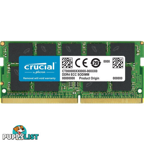 Crucial CT8G4SFS832A 8GB DDR4 SODIMM 3200MHz CL22 Laptop Memory - Crucial - 649528790095 - CT8G4SFS832A