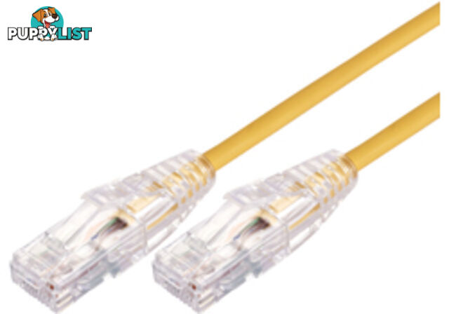 Comsol UTP-05-C6A-UT-YEL 5m RJ45 Cat 6A Ultra Thin Patch Cable - Yellow - Comsol - 9332902018625 - UTP-05-C6A-UT-YEL