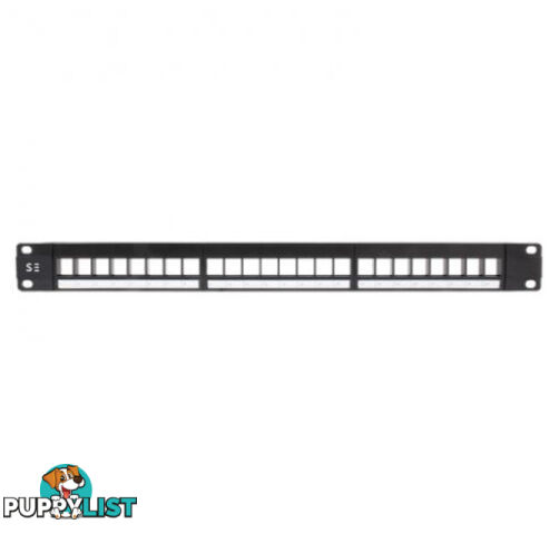 Serveredge PP24ULC 24 Port Unloaded Patch Panel  Frame- 1RU UTP - Includes Cable Management Bar - Serveredge - 9350784013033 - PP24ULC