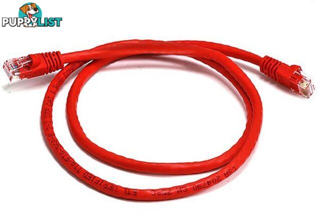 8ware PL6A-0.5RD Cat 6a UTP Ethernet Cable, Snagless - Red 0.5M - 8ware - 844761005443 - PL6A-0.5RD