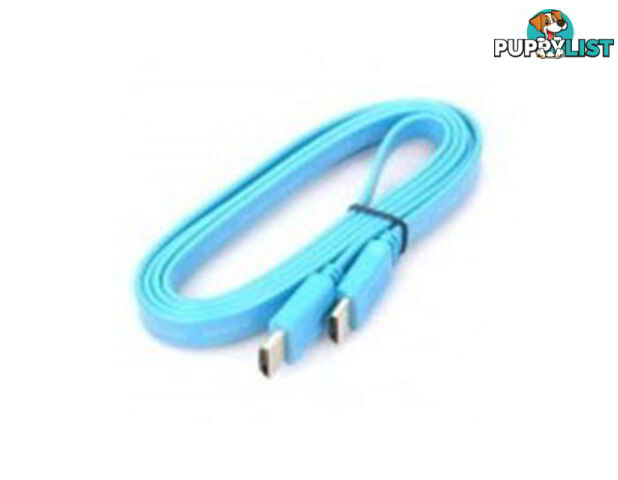 Flat HDMI 1.5M High Speed Cable Light Blue 2MHDMILB - Generic - 6940592208986 - 2MHDMILB