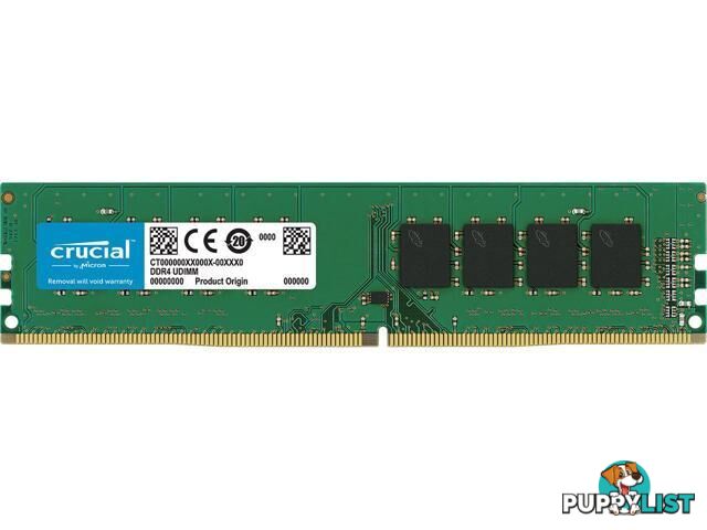 Crucial CT16G4DFD8266 16GB DDR4 2666 (PC4-21300) CL19 DR x8 Unbuffered DIMM 288pin - Crucial - 649528780096 - CT16G4DFD8266