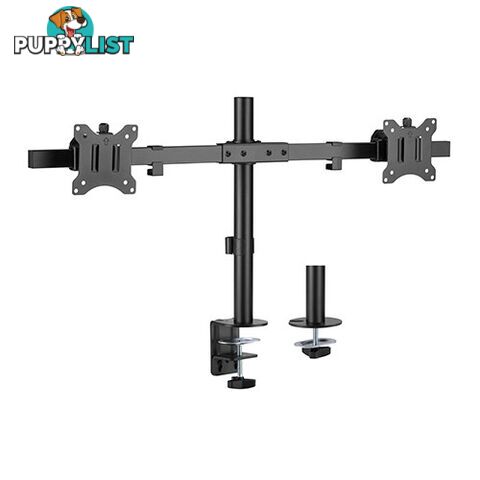 Brateck LDT57-C02 Pole Mount Dual-Screen Monitor Mount Fit Most 17'-32' Monitors Up to 9kg per screen VESA 75x75 100x100 - Brateck - 6956745163958 - LDT57-C02