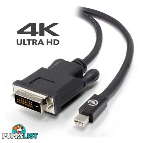 ALOGIC MDP-DV4K-02-ACTV ACTIVE 2m Mini DisplayPort to DVI-D Cable Male to Male - Alogic - 9350784002372 - MDP-DV4K-02-ACTV