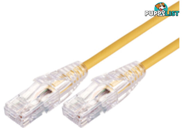 Comsol UTP-02-C6A-UT-YEL 2m RJ45 Cat 6A Ultra Thin Patch Cable - Yellow - Comsol - 9332902018427 - UTP-02-C6A-UT-YEL