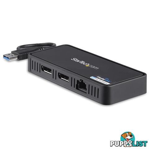 StarTech USBA2DPGB USB to Dual DisplayPort Mini Dock - 4K - StarTech - 065030874328 - USBA2DPGB