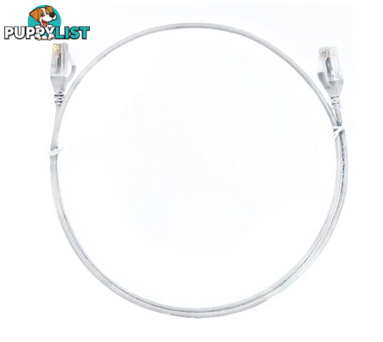 8Ware CAT6THINWH-15M CAT6 Ultra Thin Slim Cable 15m - White - 8ware - 0744109262852 - CAT6THINWH-15M