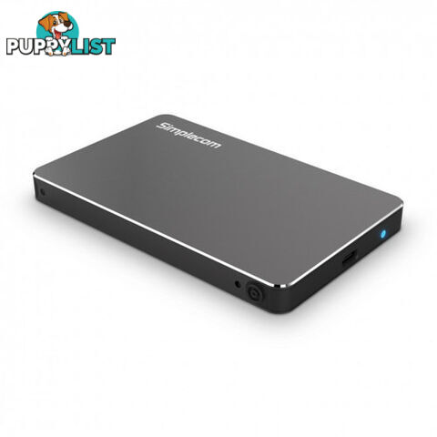 Simplecom SE219-BK Aluminium 2.5'' SATA HDD/SSD to USB 3.1 Type C Enclosure Black - Simplecom - 9350414001010 - SE219-BK