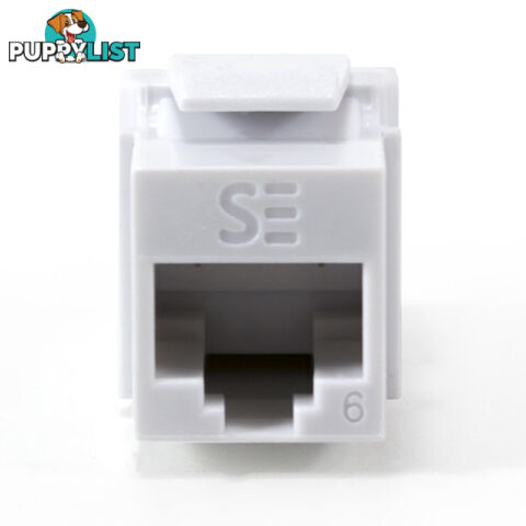 Serveredge KSUC6Q-10WH Universal Cat6 UTP RJ45 Modular Keystone Jack White - Pack of 10 - Serveredge - 9352399001474 - KSUC6Q-10WH