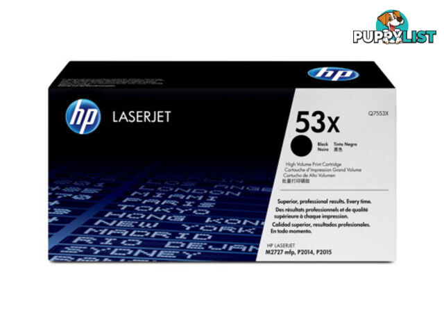 HP Q7553X Black Toner for LJP2015/M2727 7000pages - HP - 882780389274 - Q7553X