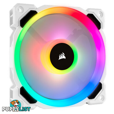 Corsair CO-9050091-WW Light Loop Series, White LL120 RGB, 120mm PWM Fan, Single Pack - Corsair - 840006605577 - CO-9050091-WW