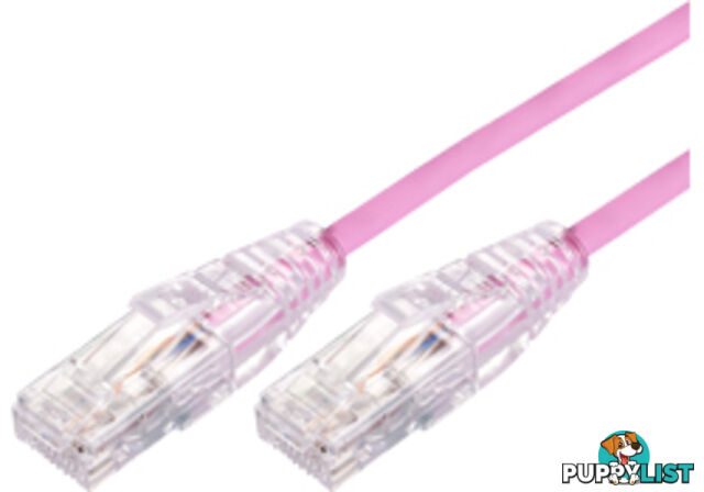 Comsol UTP-01-C6A-UT-PNK 1m RJ45 Cat 6A Ultra Thin Patch Cable - Pink - Comsol - 9332902018182 - UTP-01-C6A-UT-PNK