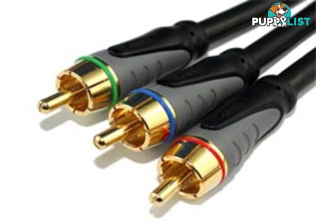 Comsol 3XRCA-MM-01 1M 3 x RCA Male to 3 x RCA Male Composite Cable - Comsol - 9332902000644 - 3XRCA-MM-01