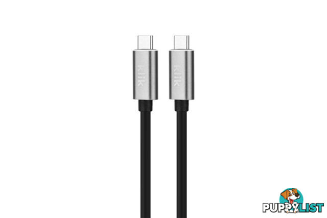 Klik KCCDT010 1m USB-C Male to USB-C Male 10gbps cable - Klik - 9332902020413 - KCCDT010