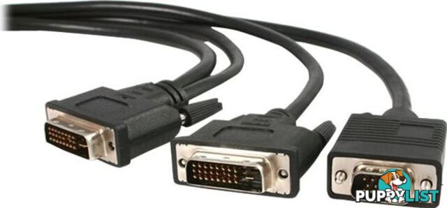 StarTech DVIVGAYMM6 6ft DVI-I to DVI-D & VGA Splitter Cable - StarTech - 065030818452 - DVIVGAYMM6