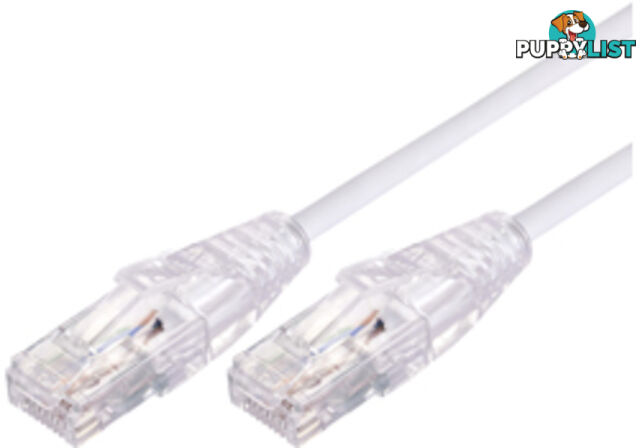 Comsol UTP-02-C6A-UT-WHT 2m RJ45 Cat 6A Ultra Thin Patch Cable - White - Comsol - 9332902018410 - UTP-02-C6A-UT-WHT