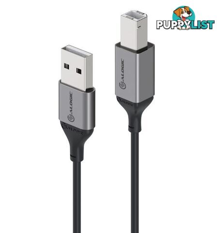 Alogic U22ABRBK 2m Ultra USB2.0 USB-A (Male) to USB-B (Male) Cable - Alogic - 9350784016331 - U22ABRBK