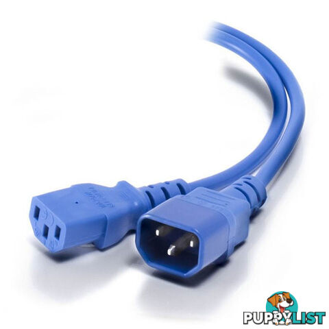 Alogic MF-C13C14-0.5-BLU 0.5m IEC C13 to IEC C14 Computer Power Extension Cord - Alogic - 9350784007018 - MF-C13C14-0.5-BLU