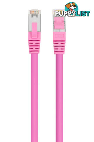 Comsol SSTP-01-C8-PNK 1 Metre 40GbE Cat 8 S/FTP Shielded Patch Cable LSZH - Pink - Comsol - 9332902023162 - SSTP-01-C8-PNK