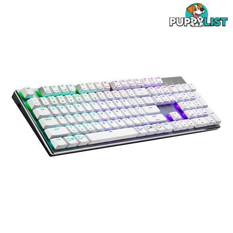 Cooler Master SK-653-SKTM1-US Masterkeys SK653 RGB BROWN Low Profile Mechanical Keyboard White - Cooler Master - 0884102082764 - SK-653-SKTM1-US