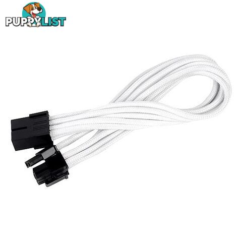 Silverstone SST-PP07-PCIW PCIE-8pin to PCIE-6+2pin(250mm) Power Cable Extneder,White - Silverstone - 4710713969896 - SST-PP07-PCIW