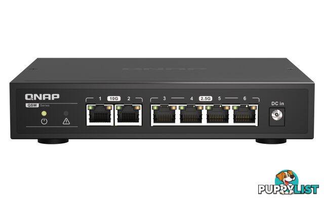 QNAP QSW-2104-2T 2 ports 10GbE RJ45 5 ports 2.5GbE RJ45 unmanaged switch 2 Years WTY - QNAP - 4713213518809 - QSW-2104-2T