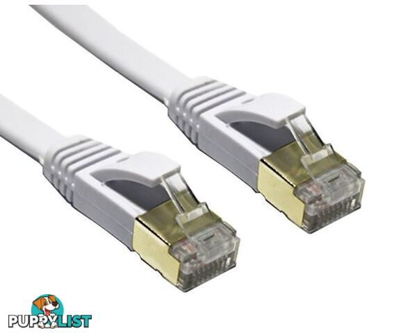 Edimax EA3-100SFW 10m White Shielded CAT7 FLAT Network Cable - Edimax - 4717964702302 - EA3-100SFW