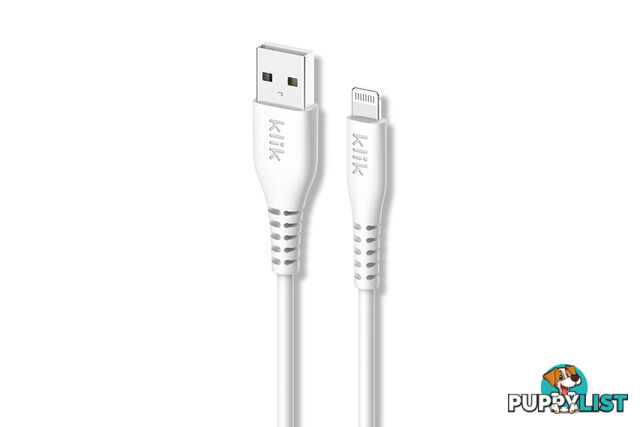 Klik KUL12WH 1.2m Apple Lightning to USB Sync/Charge MFI Cable White - Klik - 9332902024718 - KUL12WH