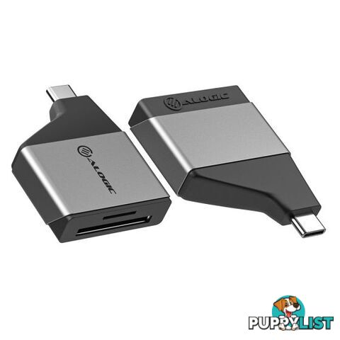 Alogic ULCSDMN-SGR Mini USB-C male to SD and Micro SD Card Reader Femlae Adapter - Alogic - 9350784021304 - ULCSDMN-SGR