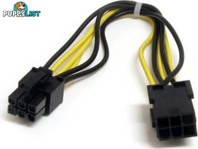 StarTech PCIEPOWEXT 8in 6 pin PCIe Power Extension Cable - StarTech - 065030842778 - PCIEPOWEXT