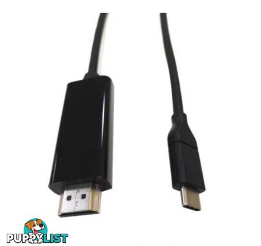 8Ware RC-3USBHDMI-2 2m USB Type-C to HDMI Cable M/M Black - 8ware - 9341756016794 - RC-3USBHDMI-2