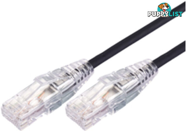 Comsol UTP-1.5-C6A-UT-BLK 1.5m RJ45 Cat 6A Ultra Thin Patch Cable - Black - Comsol - 9332902018236 - UTP-1.5-C6A-UT-BLK