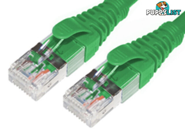 Comsol STP-03-C6A-GRN 3M 10GbE Cat 6A S/FTP Shielded Patch Cable - Green - Comsol - STP-03-C6A-GRN