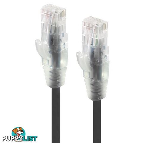 Alogic C6S-05BLK 5m Black Ultra Slim Cat6 Network Cable UTP 28AWG - Alogic - 9350784011169 - C6S-05BLK