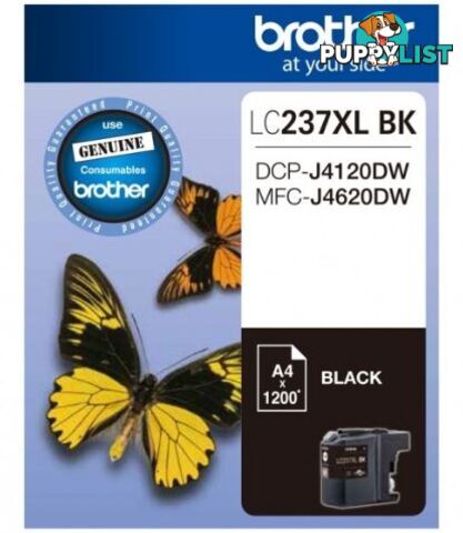 Brother LC237XLBK High Yield Black Ink Cartridge - Brother - 4977766743952 - LC237XLBK